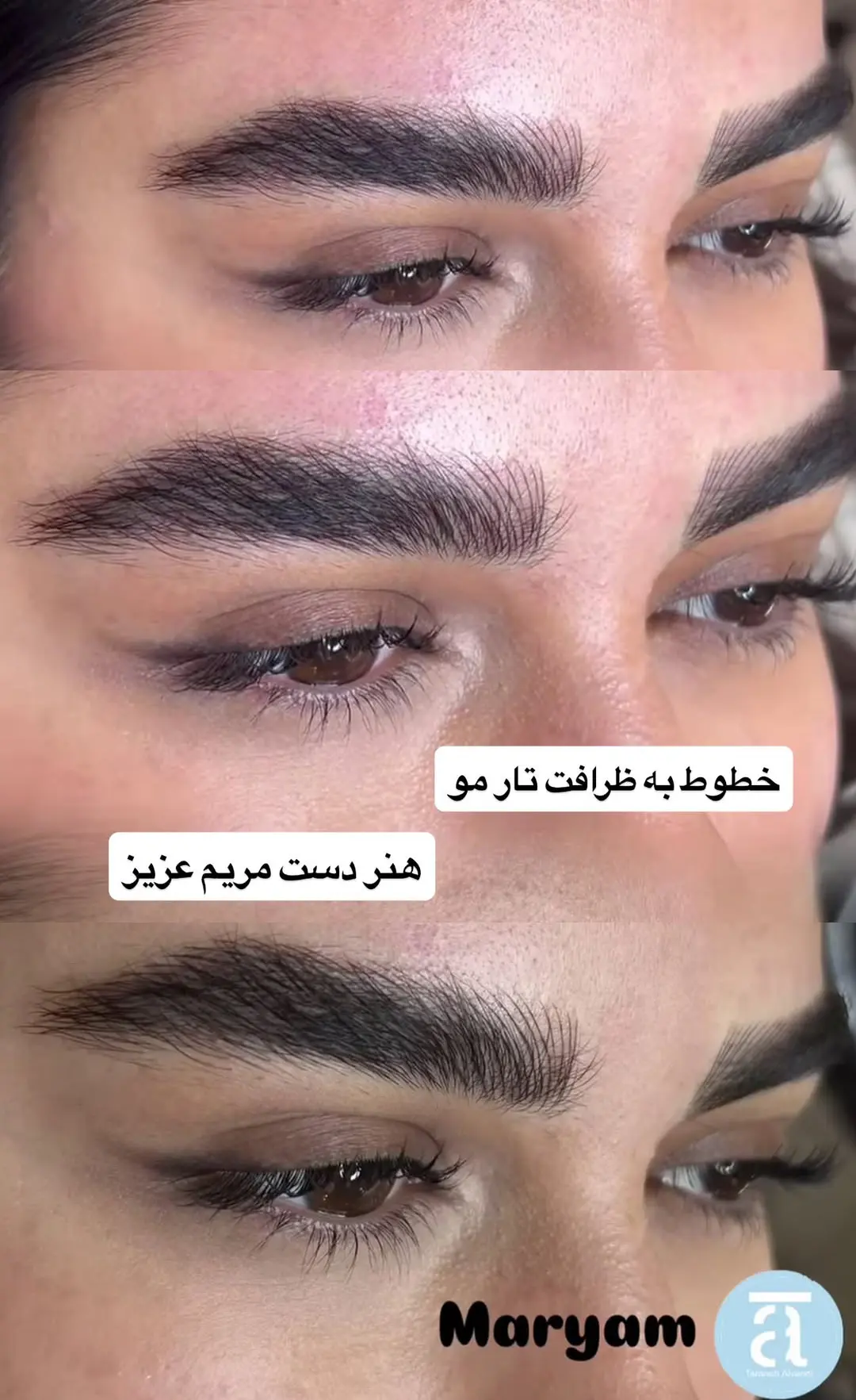 عکس هاشور ابرو طبیعی به ظرافت تار مو
